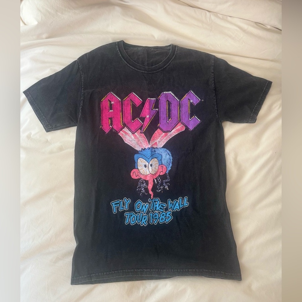 AC/DC Vintage Black Fly On The Wall 1985 Tour Tee